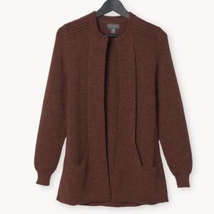 POKOLOKO Alpaca Soft Cozy Open Front CARTIER SWEATER IN AUTUMN